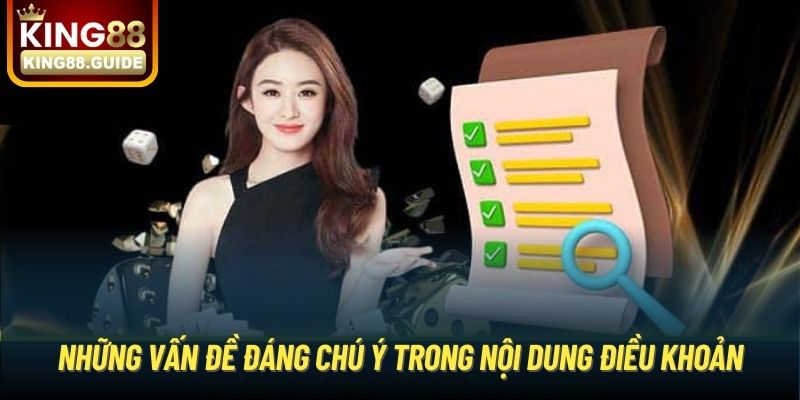 Những vấn đề đáng chú ý trong nội dung điều khoản